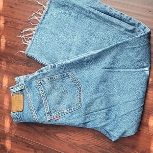 Ribcage pleated cropped jeans